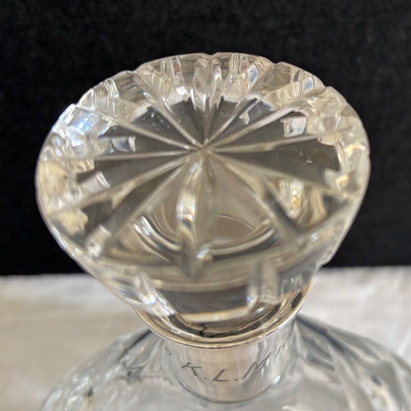 KLM Airlines Commemorative Decanter with Birks Sterling Collar AS IS - Picture 5 of 8